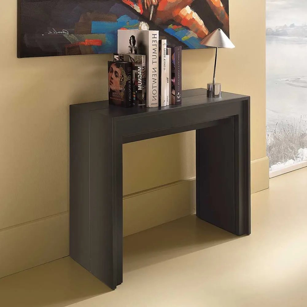 Wohnen Konsolentisch verlängerbar als großer Esstisch Sumilar in Schwarz