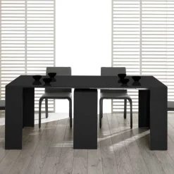 Wohnen Konsolentisch verlängerbar als großer Esstisch Sumilar in Schwarz