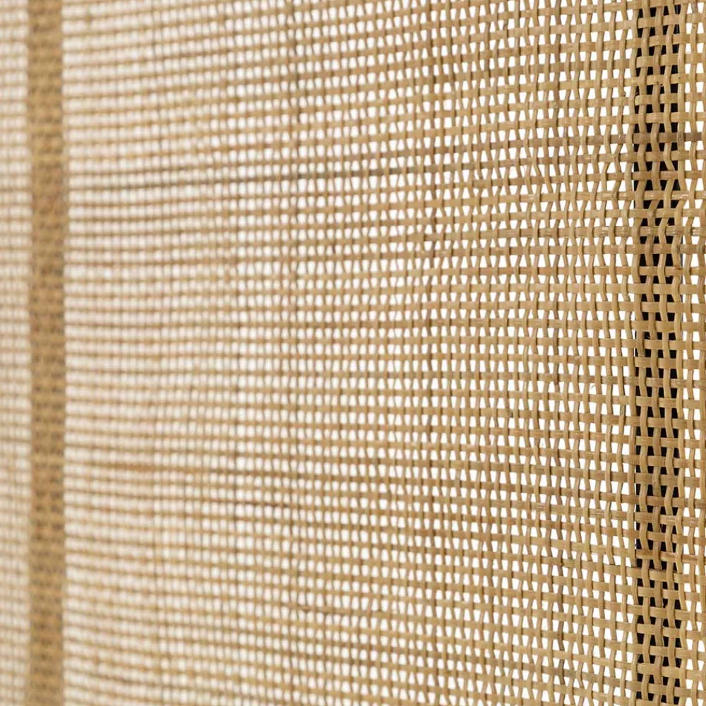 Wohnen Rattanmöbel*Kopfteil aus Rattan in Schwarz mit Geflecht - Aschau