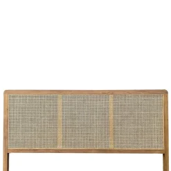 Wohnen Rattanmöbel*Kopfteil mit Wiener Geflecht und Teakholz Rahmen - Teako