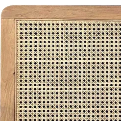 Wohnen Rattanmöbel*Kopfteil mit Wiener Geflecht und Teakholz Rahmen - Teako