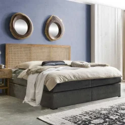 Wohnen Rattanmöbel*Kopfteil mit Wiener Geflecht und Teakholz Rahmen - Teako