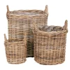 Wohnen Rattanmöbel*Korb Trio aus Rattan Geflecht - Ciosda (dreiteilig)