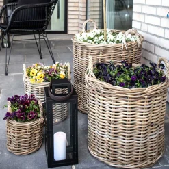 Wohnen Rattanmöbel*Körbe mit Griffen aus Rattangeflecht - Onda (vierteilig)