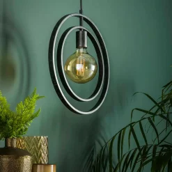 Wohnen Lampen & Leuchten*Kreis Design Pendelleuchte in Dunkelgrau - Akura