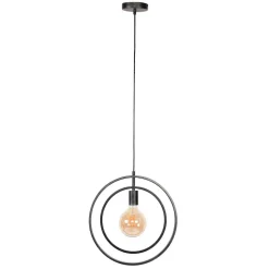 Wohnen Lampen & Leuchten*Kreis Design Pendelleuchte in Dunkelgrau - Akura