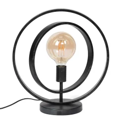 Wohnen Kreis Design Tischlampe in Dunkelgrau - Canduss