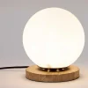 Wohnen Lampen & Leuchten*Kugel Tischlampe aus Milchglas Weiß - Zadura