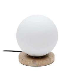 Wohnen Lampen & Leuchten*Kugel Tischlampe aus Milchglas Weiß - Zadura
