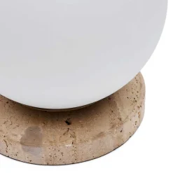 Wohnen Lampen & Leuchten*Kugel Tischlampe aus Milchglas Weiß - Zadura