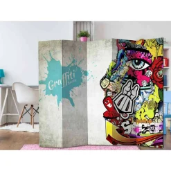 Kinder Wohnen Kunst Paravent Graffiti Druck - Finore