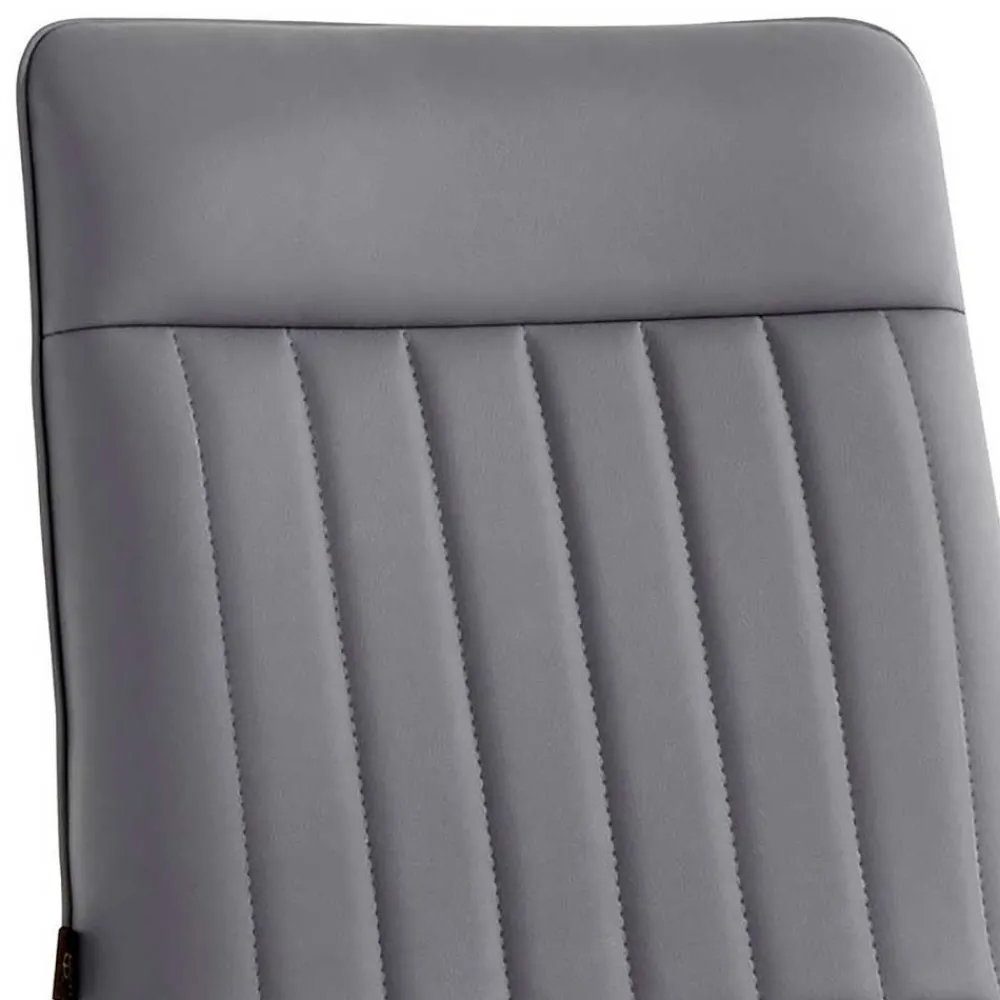 Wohnen Kunstleder Barstühle in Grau - Eleganto (2er Set)