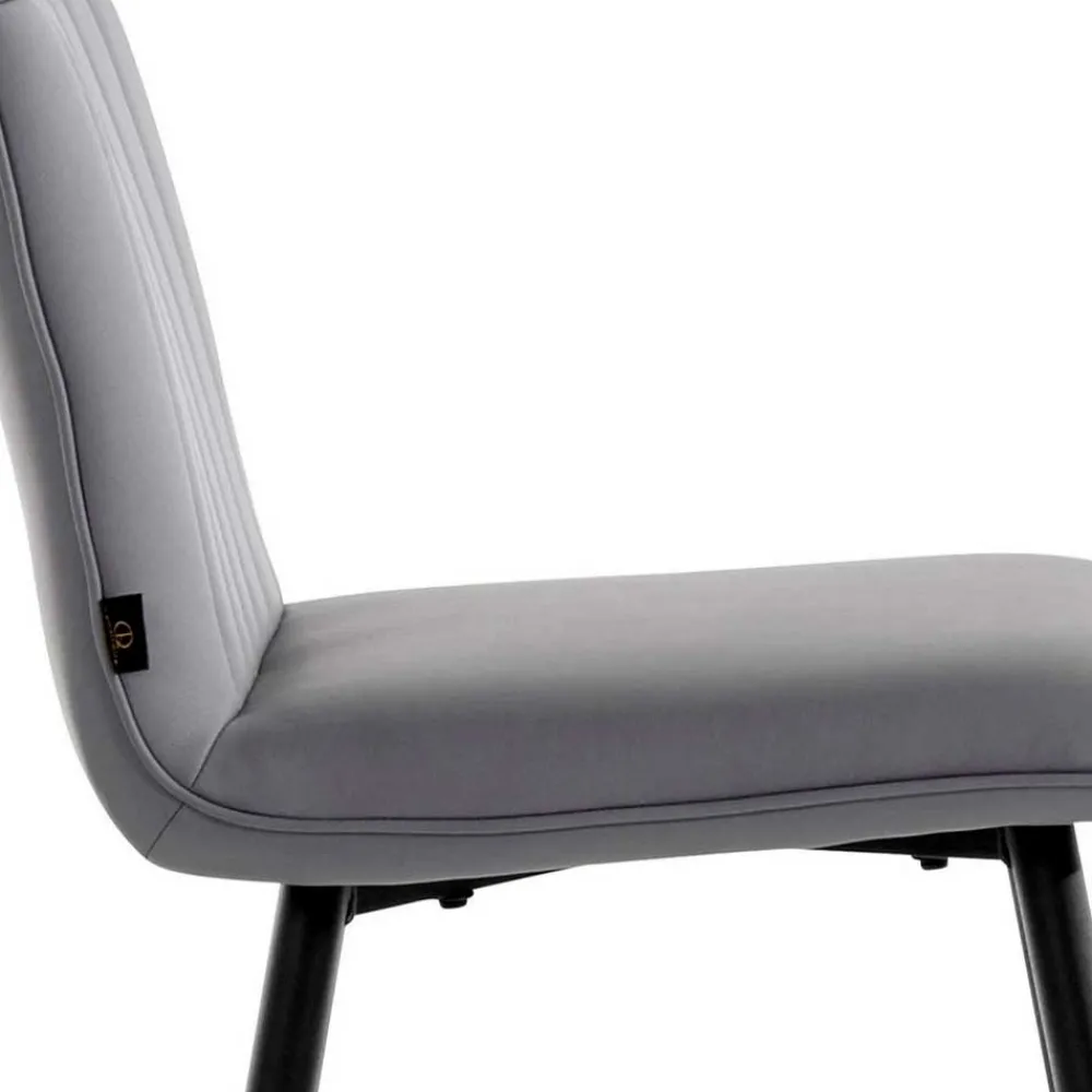 Wohnen Kunstleder Barstühle in Grau - Eleganto (2er Set)