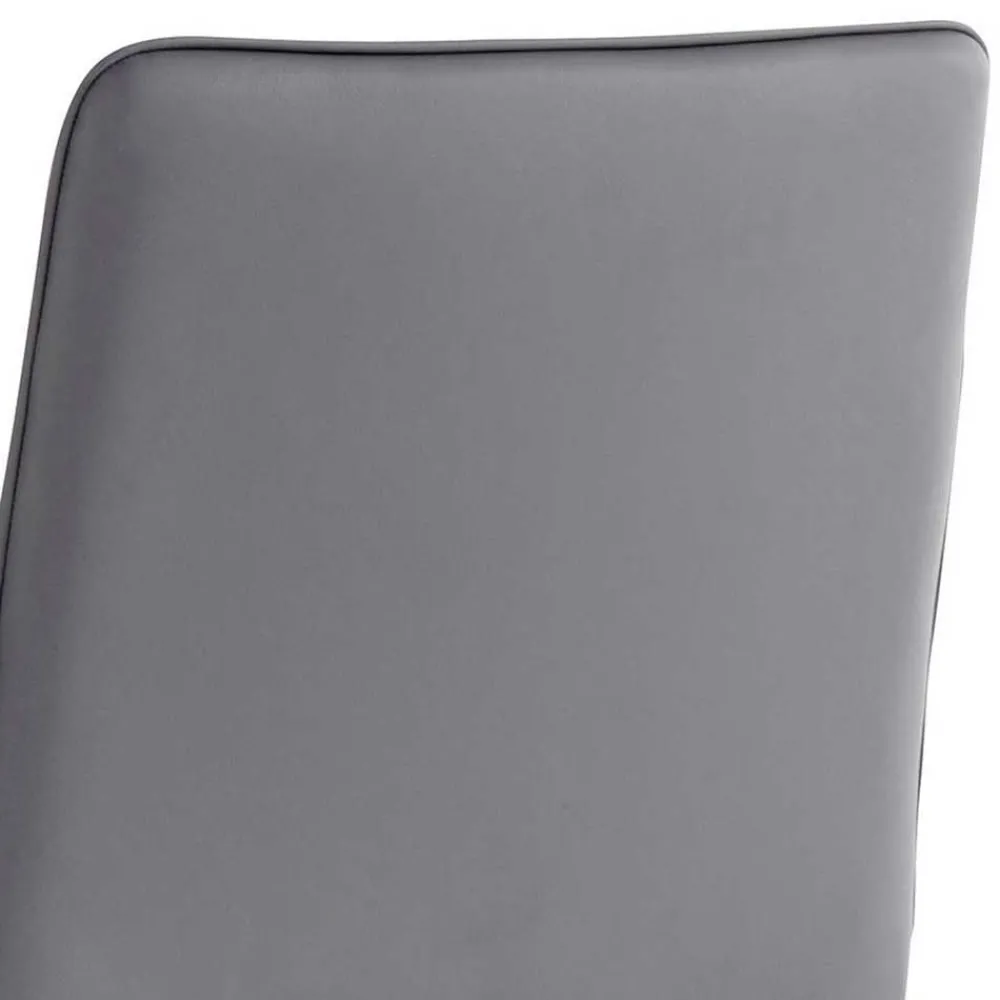 Wohnen Kunstleder Barstühle in Grau - Eleganto (2er Set)