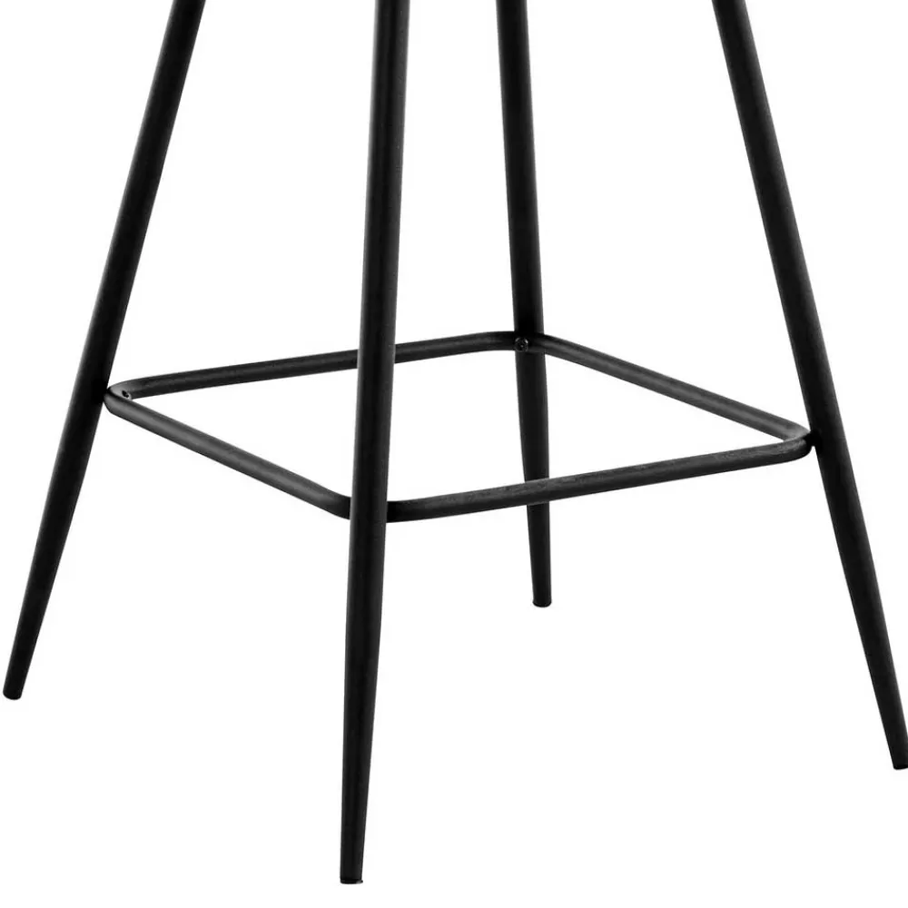 Wohnen Kunstleder Barstühle in Grau - Eleganto (2er Set)