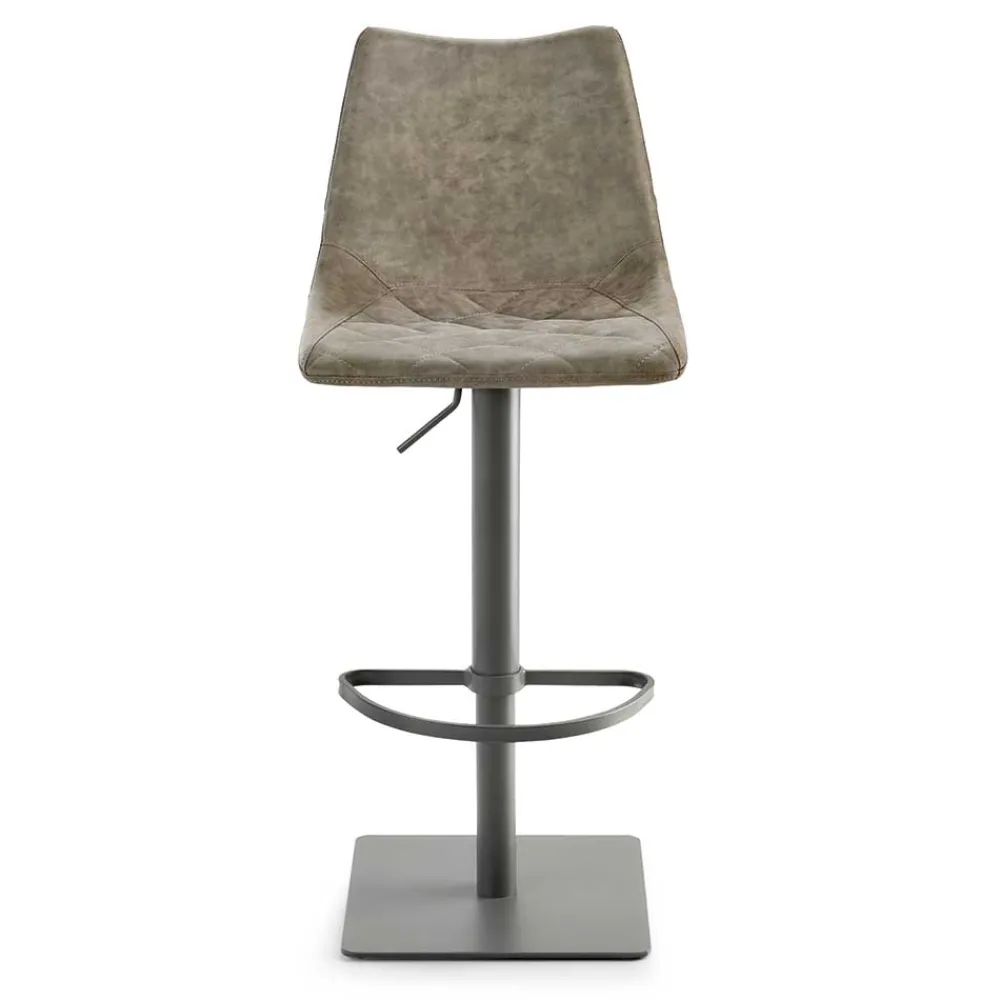 Wohnen Kunstleder Barstuhl in Schlammfarben - Viadura