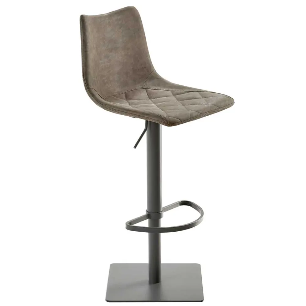 Wohnen Kunstleder Barstuhl in Schlammfarben - Viadura