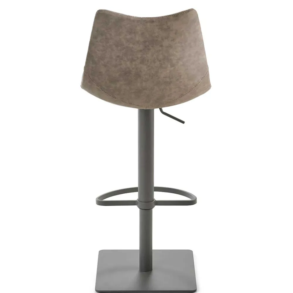 Wohnen Kunstleder Barstuhl in Schlammfarben - Viadura