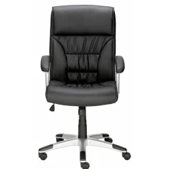 Wohnen Kunstleder Bürosesseö in Schwarz & Chrom - Bicarion