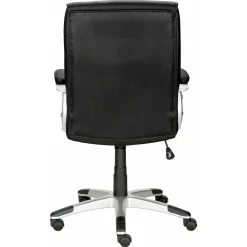 Wohnen Kunstleder Bürosesseö in Schwarz & Chrom - Bicarion