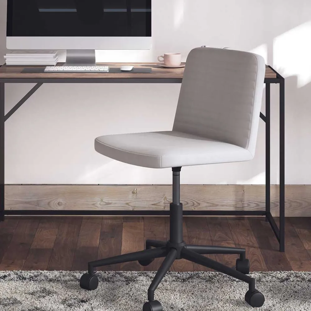 Wohnen Kunstleder Bürostuhl in Grau - Ecero
