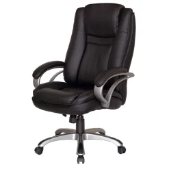 Wohnen Bürostühle*Kunstleder Chefsessel klassisch in Schwarz - Jarne