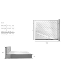 Wohnen Jugendbetten*Kunstleder Doppelbett in Weiß - Vagos