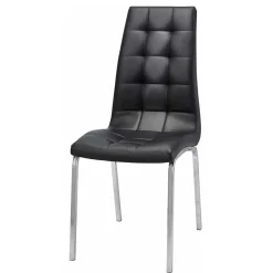 Wohnen Kunstleder Esstischstühle in Schwarz - Stufanias (2er Set)