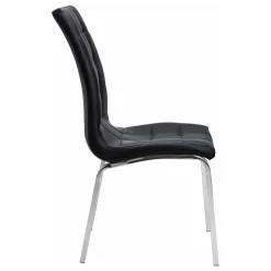 Wohnen Kunstleder Esstischstühle in Schwarz - Stufanias (2er Set)