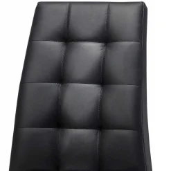 Wohnen Kunstleder Esstischstühle in Schwarz - Stufanias (2er Set)