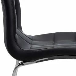 Wohnen Kunstleder Esstischstühle in Schwarz - Stufanias (2er Set)