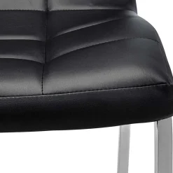 Wohnen Kunstleder Esstischstühle in Schwarz - Stufanias (2er Set)