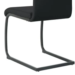 Wohnen Kunstleder Freischwinger in Schwarz - Pencras (2er Set)