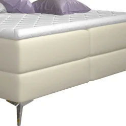 Wohnen Jugendbetten*Kunstleder Komplettbett in Beige - Diamo