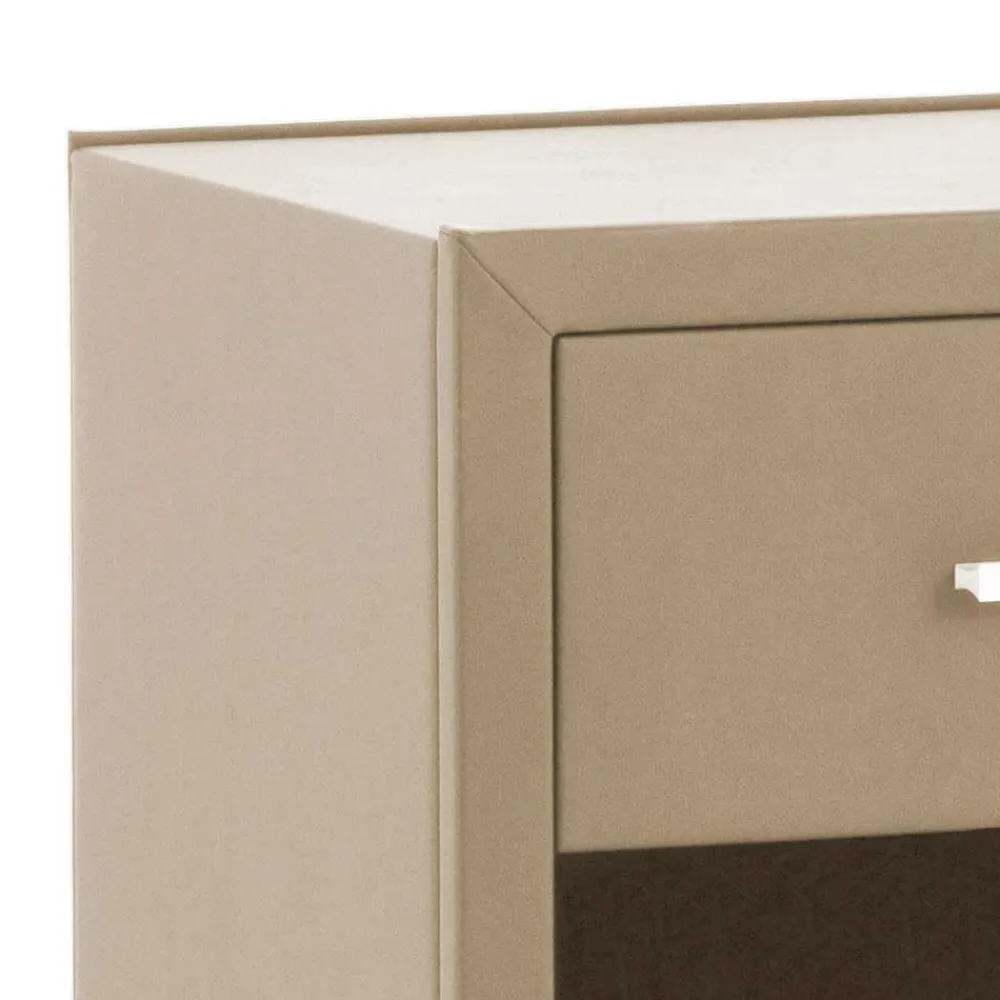 Wohnen Kunstleder Nachtkonsole Puladium mit Schublade