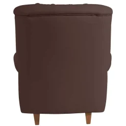 Wohnen Kunstleder Ohrensessel in Braun - Ziller