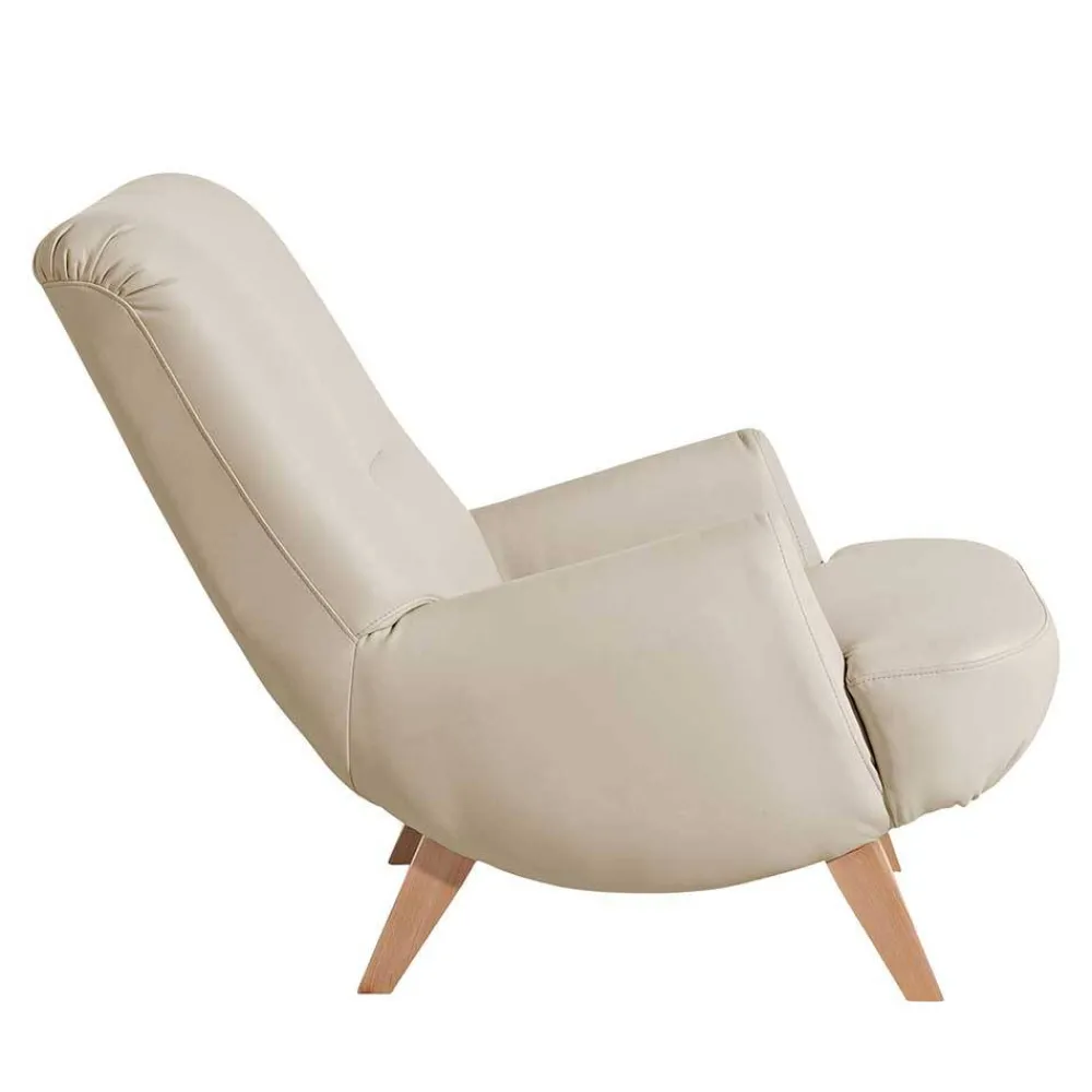 Wohnen Designermöbel*Kunstleder Polstersessel in Cremefarben - Durango