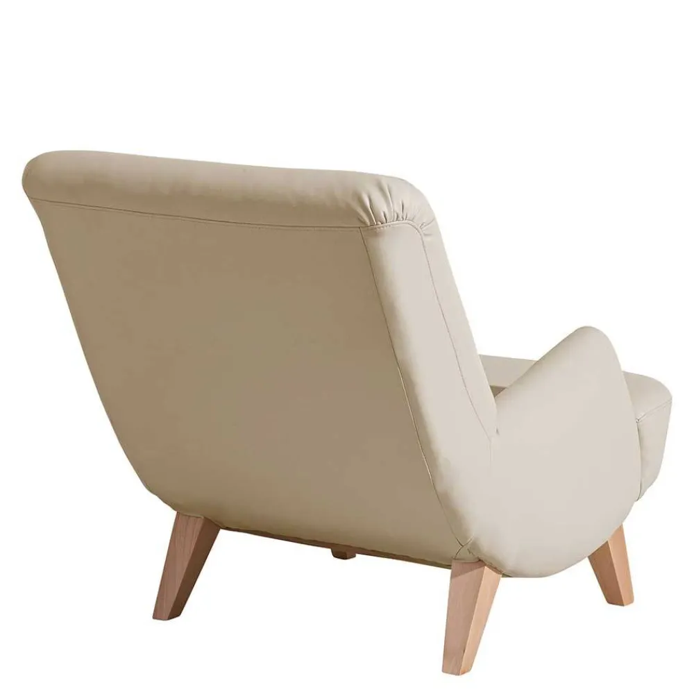 Wohnen Designermöbel*Kunstleder Polstersessel in Cremefarben - Durango