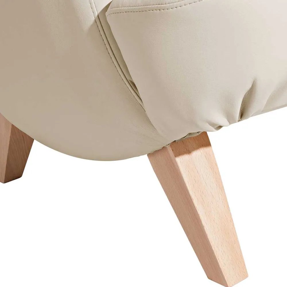 Wohnen Designermöbel*Kunstleder Polstersessel in Cremefarben - Durango