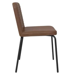 Wohnen Kunstleder Polsterstühle in Braun - Laddion (2er Set)