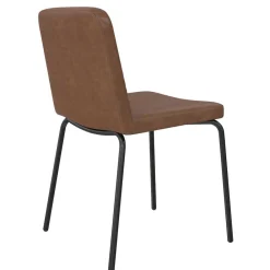 Wohnen Kunstleder Polsterstühle in Braun - Laddion (2er Set)