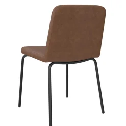 Wohnen Kunstleder Polsterstühle in Braun - Laddion (2er Set)