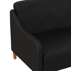 Wohnen Sofas|Sofa*Kunstleder Schlafsofa in Schwarz - Marc