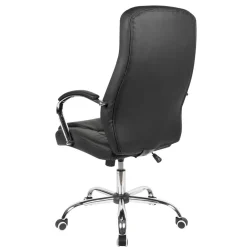 Wohnen Bürostühle*Kunstleder Schreibtischsessel in Schwarz - Elliot