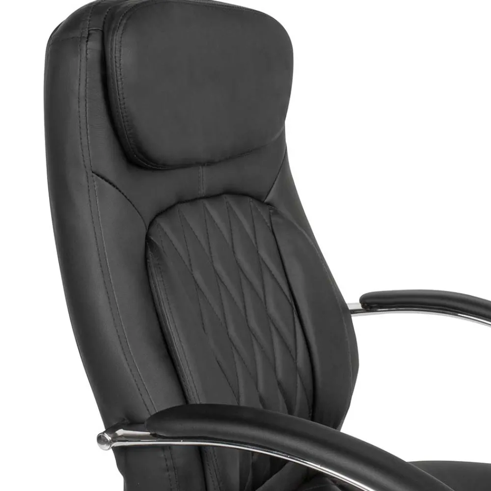 Wohnen Bürostühle*Kunstleder Schreibtischsessel in Schwarz - Elliot