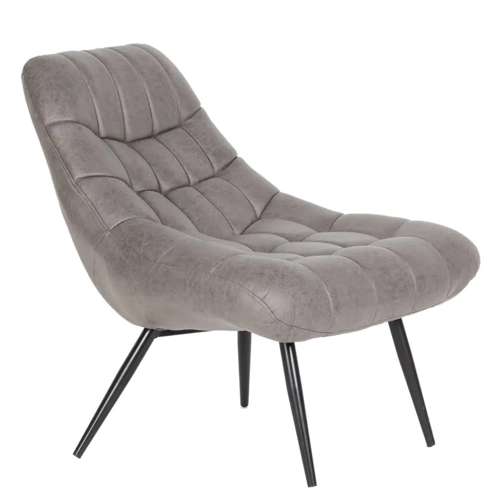 Wohnen Kunstleder Sessel ohne Armlehnen mit Quadratsteppung - Gabryel