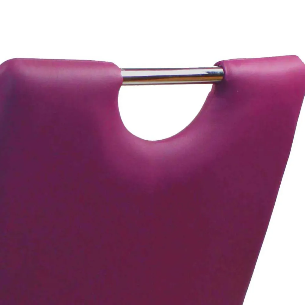 Wohnen Kunstleder Stapelstühle in Bordeaux - Nigari (4er Set)