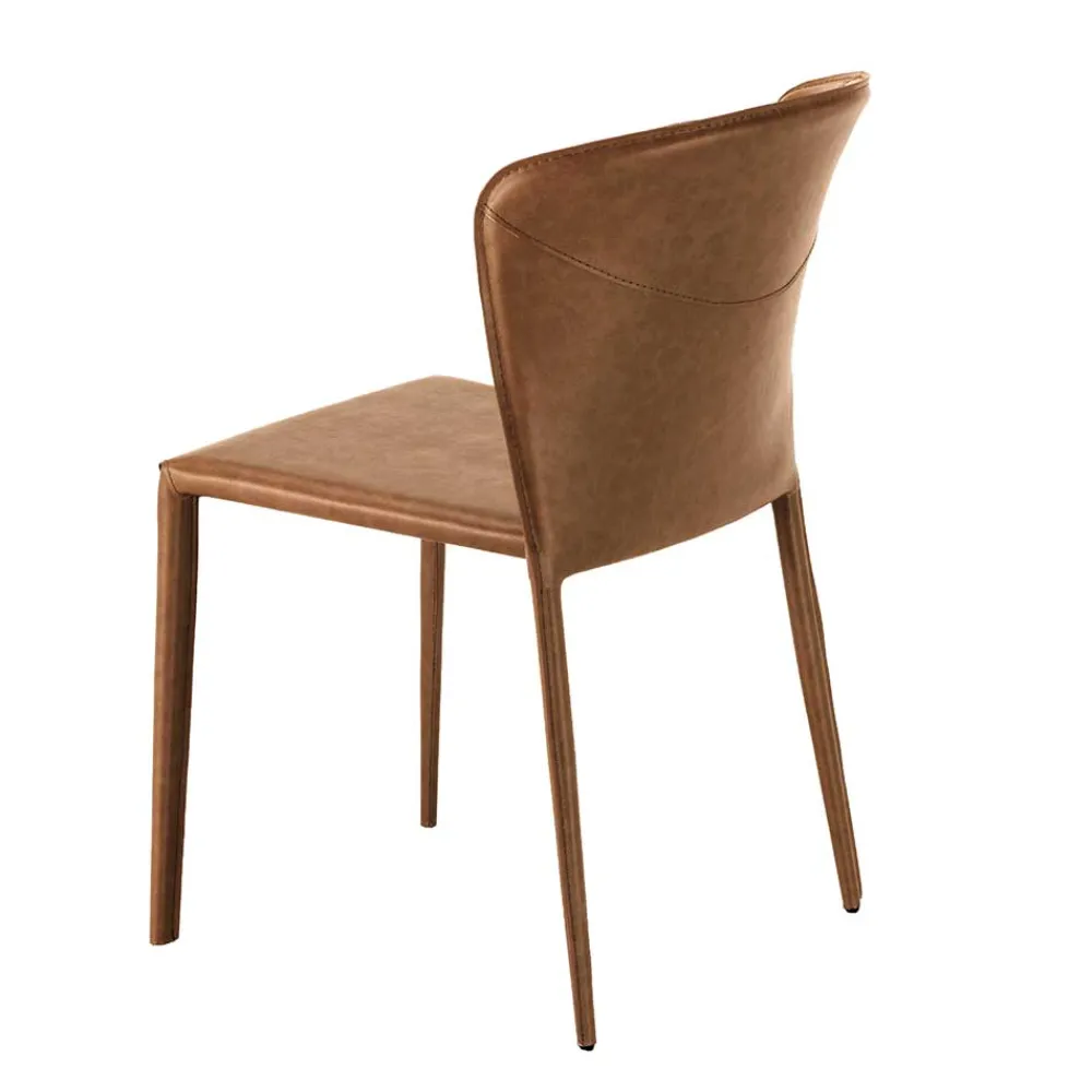 Wohnen Kunstleder Stuhl komplett bezogen - Matrera (2er Set)