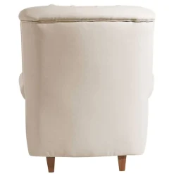 Wohnen Kunstleder Wohnzimmersessel in Beige und Buche - That