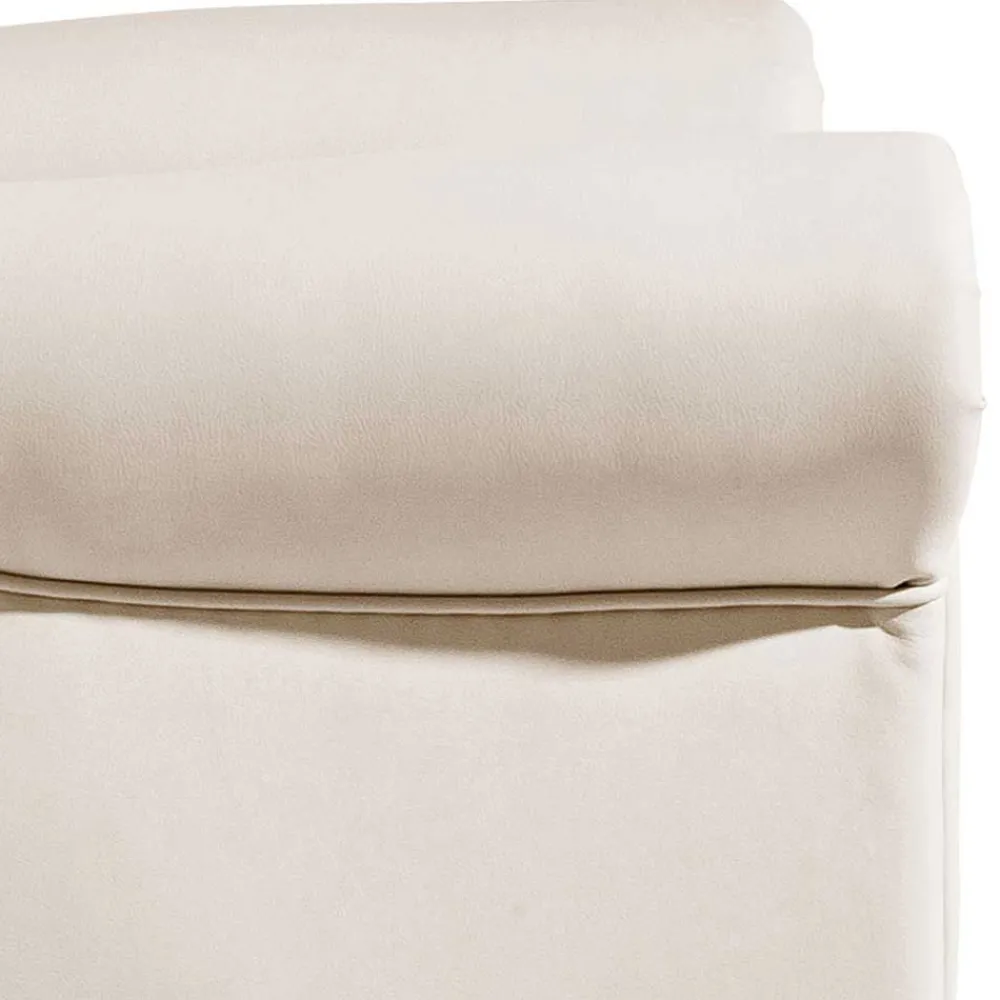 Wohnen Kunstleder Wohnzimmersessel in Beige und Buche - That